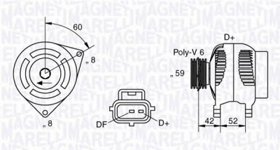 MAGNETI MARELLI 063341778010 -  Генератор